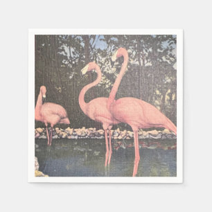 Florida Vintage Flamingoes Napkins