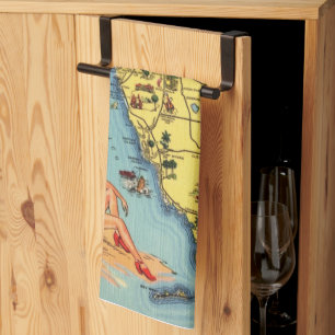 Florida Vintage Fun Postcard Kitchen Towel