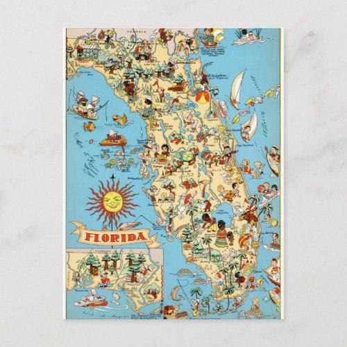 Florida Vintage Funny Postcard