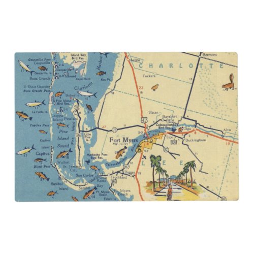 Florida Vintage Map Placemat