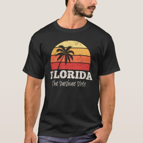 Florida Vintage Retro The USA The Sunshine State T_Shirt