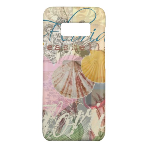 Florida Vintage Travel Beach Seashell Shell Art Case_Mate Samsung Galaxy S8 Case