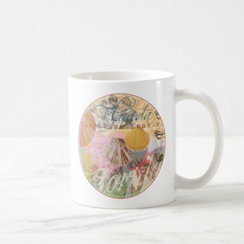 Florida Vintage Travel Beach Seashell Shell Art Coffee Mug