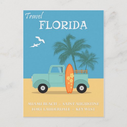 Florida Vintage  Travel  Holiday Postcard