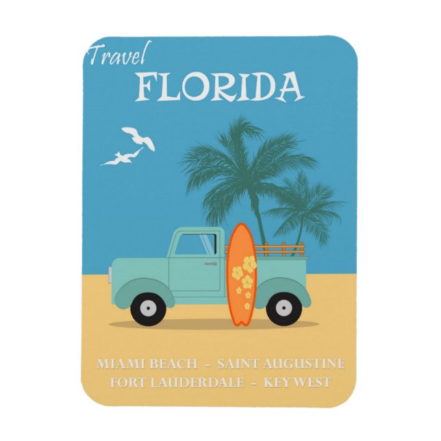 Florida Vintage  Travel  Magnet (Vertical)