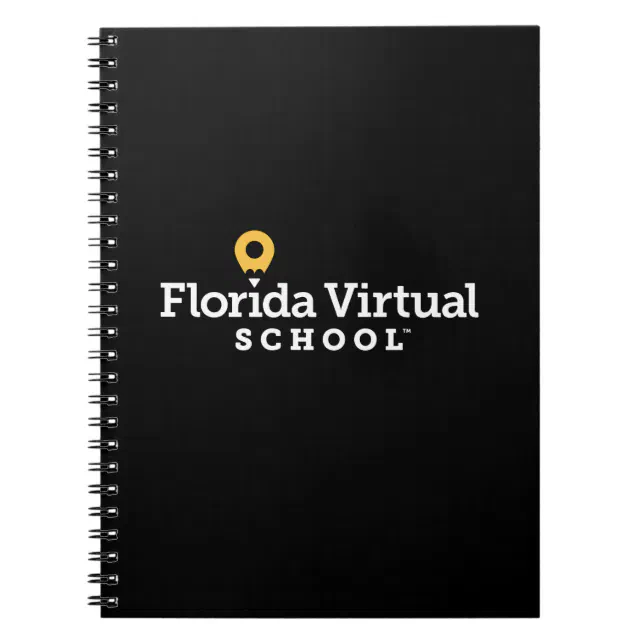 Florida Virtual School, Black Spiral Notebook | Zazzle