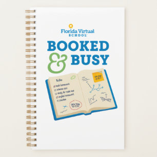 Florida Virtual School, Booked & Busy White Spiral Planner