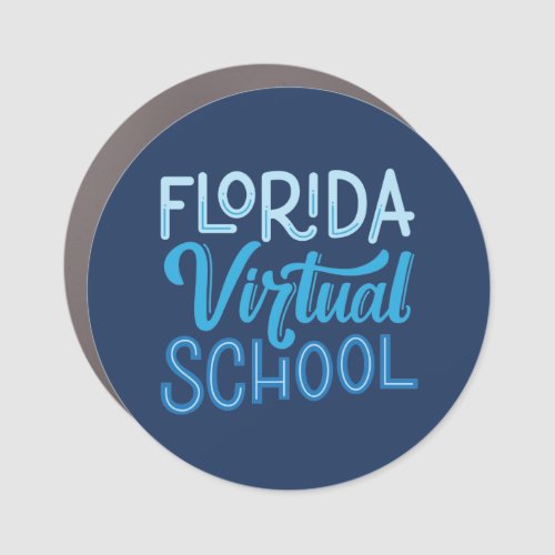 Florida Virtual School Navy Car Magnet