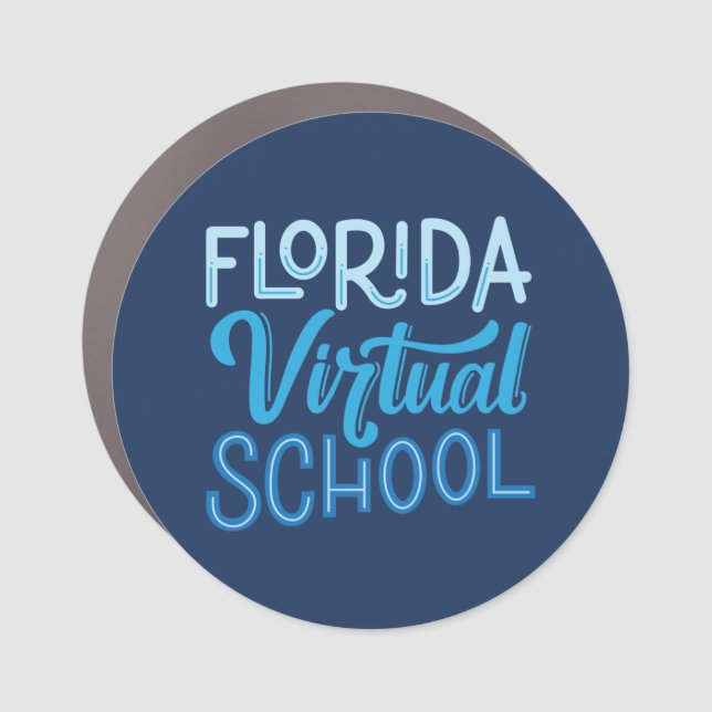 Florida Virtual School, Navy Car Magnet (Front)