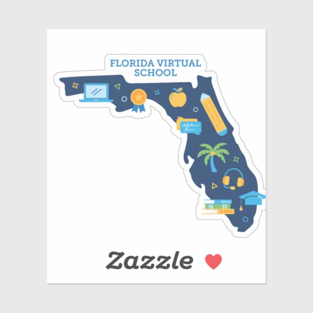 Florida Virtual School - State of Florida Sticker (Sheet)