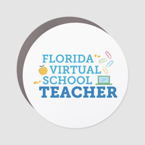 Florida Virtual School Teacher Car Magnet White
