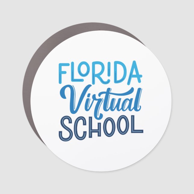 Florida Virtual School, White Car Magnet (Front)