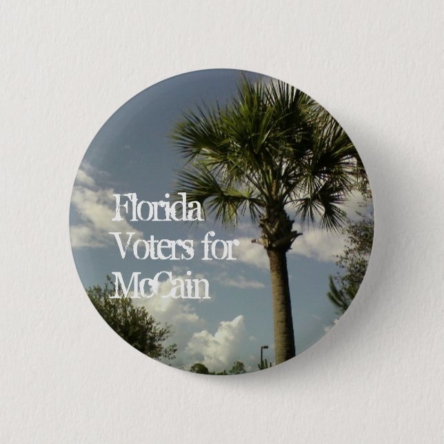 Florida Voters for McCain Button (Front)
