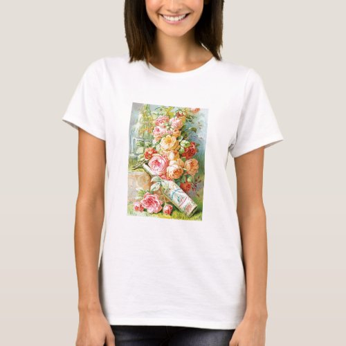 Florida Water Cologne with Cabbage Roses T_Shirt