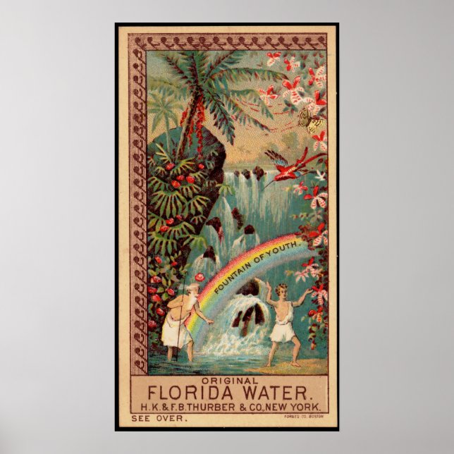 Florida Water Fountain of Youth Vintage Poster (Front)