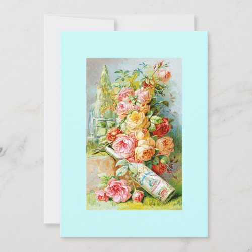Florida Water Perfume Label with Cabbage Roses