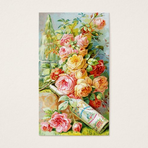 Florida Water Perfume Label with Cabbage Roses