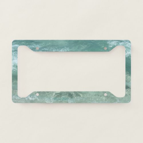 Florida Water Turquoise Green Ocean Sea Beach  License Plate Frame