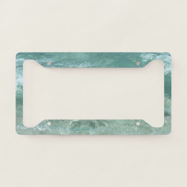 Florida Water Turquoise Green Ocean Sea Beach  License Plate Frame (Front)
