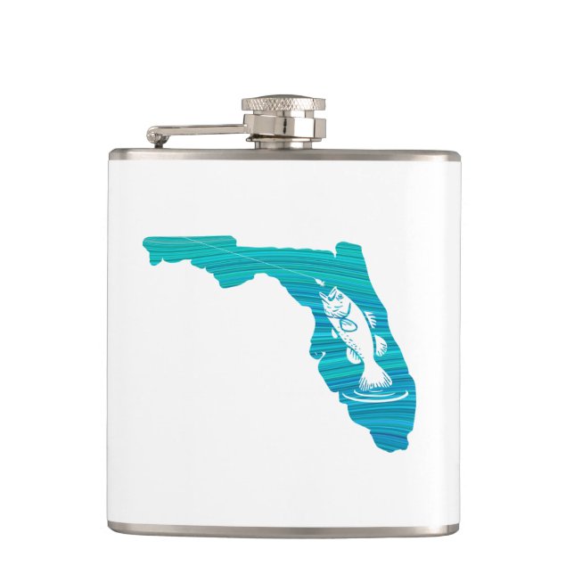 Florida Wave Fishing Flask (Front)