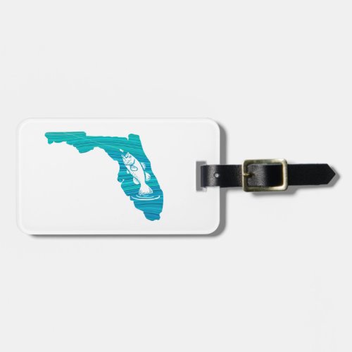 Florida Wave Fishing Luggage Tag