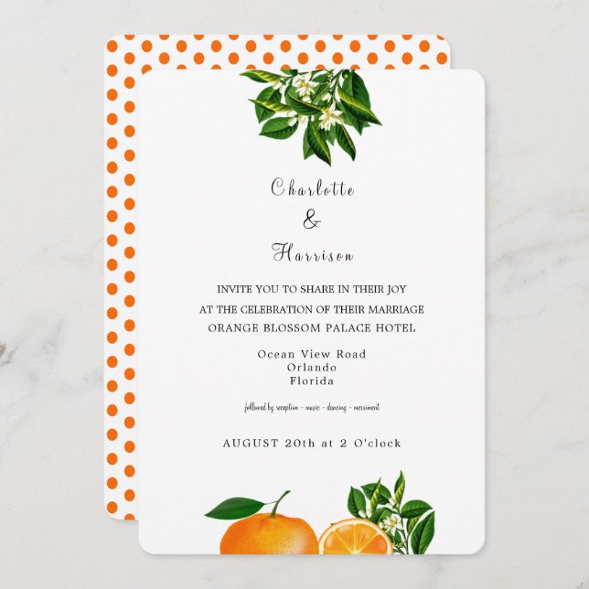 Florida Wedding Destination Invitations (Front/Back)