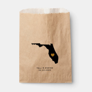 Florida Wedding Favor Treat Sacks, Paper Gift Bags