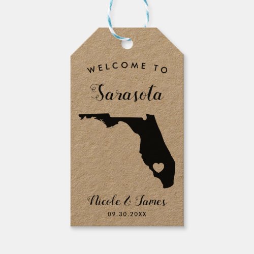 Florida Wedding Welcome Bag Tags for Hotel Guests