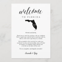 Florida Wedding Welcome Letter & Itinerary