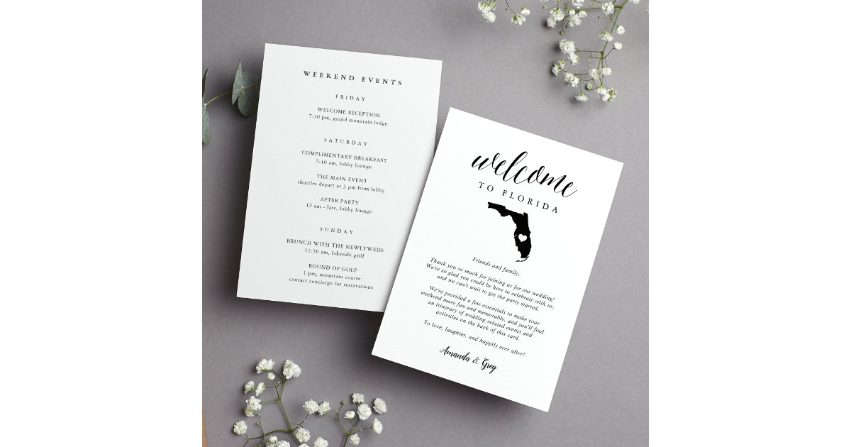 PRINTABLE Wedding Hotel Welcome Bag Note With Gold Heart and 