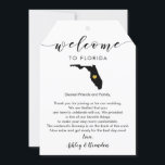Florida Wedding Welcome Tag, Letter Itinerary<br><div class="desc">This modern and elegant card / gift tag is the perfect addition to your hotel welcome bags. Enter the main events and a customized note to help your guests navigate the weekend. The extra large size allows you to enter all the information you need, then just tie to the handles...</div>