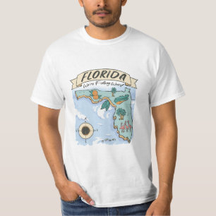 FLORIDA WE'RE F*CKING WEIRD UNITED STATES MAP T-Shirt