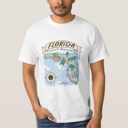 FLORIDA WERE FCKING WEIRD UNITED STATES MAP  T_Shirt