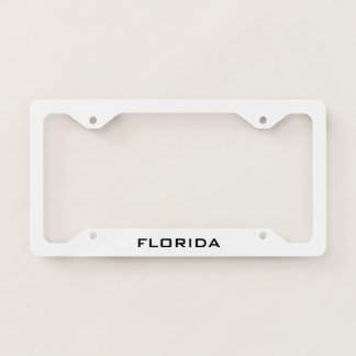 Florida White  License Plate Frame