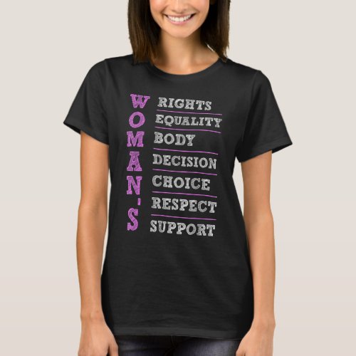 Florida Womens Rights Womans Body Choice Decisio T_Shirt