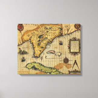 FloridaPanoramic MapFlorida Canvas Print