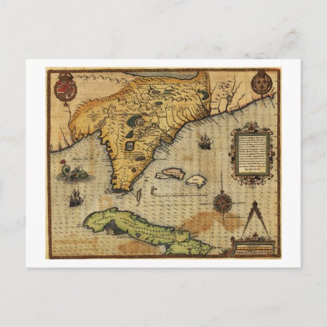 FloridaPanoramic MapFlorida Postcard (Front)