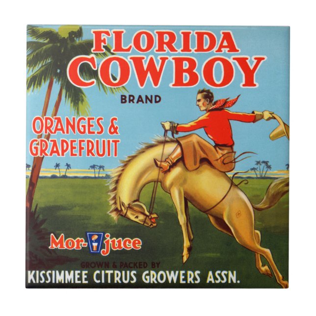 Floriday Cowboy Ceramic Tile (Front)
