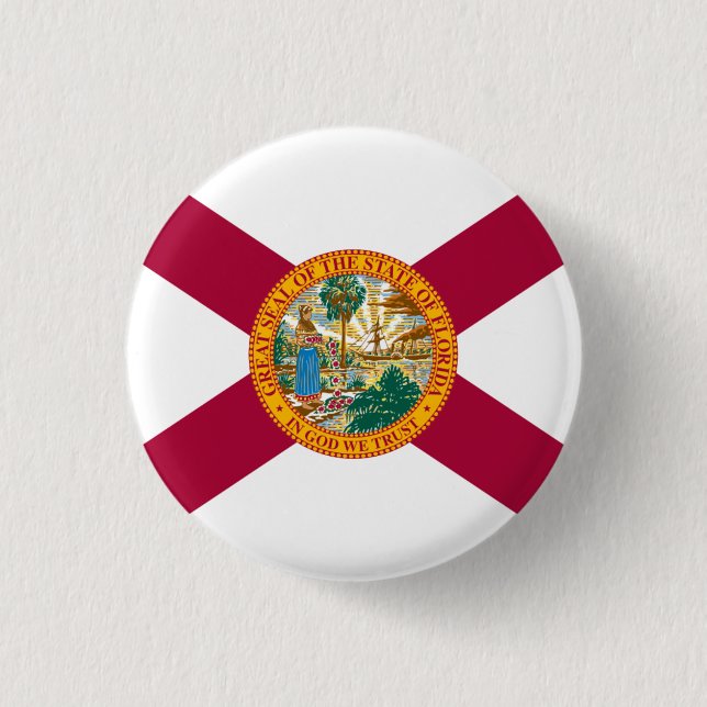 Floridian Flag, Flag of Florida Button (Front)