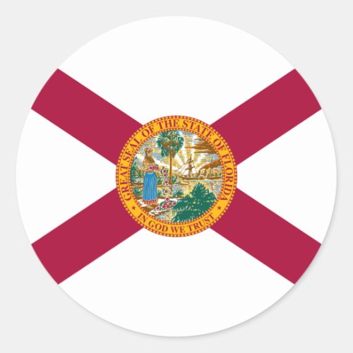Floridian Flag Flag of Florida Classic Round Sticker