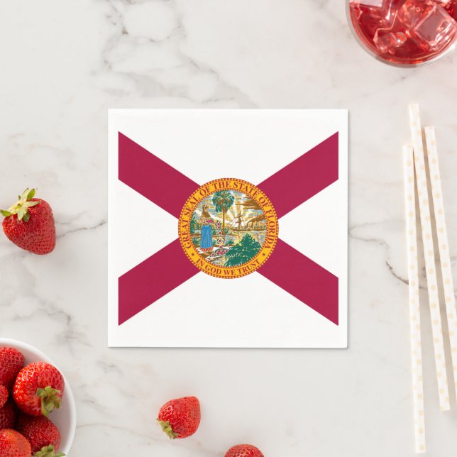Floridian Flag, Flag of Florida Napkins (Insitu)