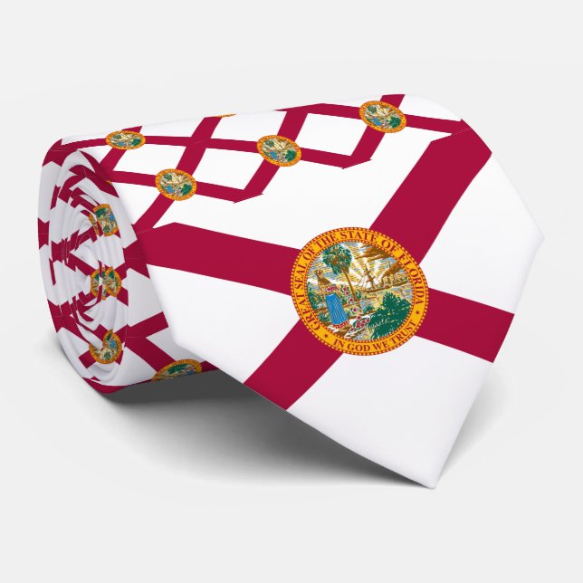 Floridian Flag, Flag of Florida Neck Tie (Rolled)