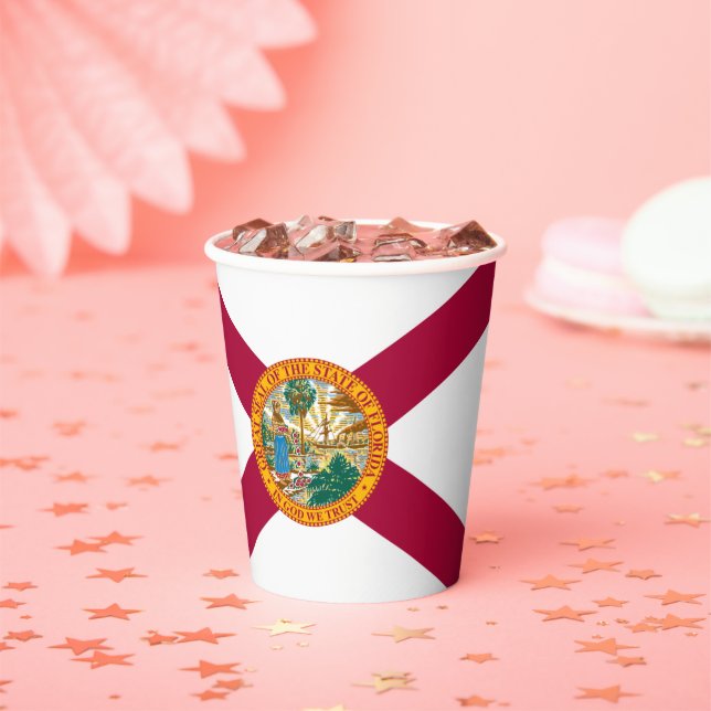 Floridian Flag, Flag of Florida Paper Cups (Insitu)