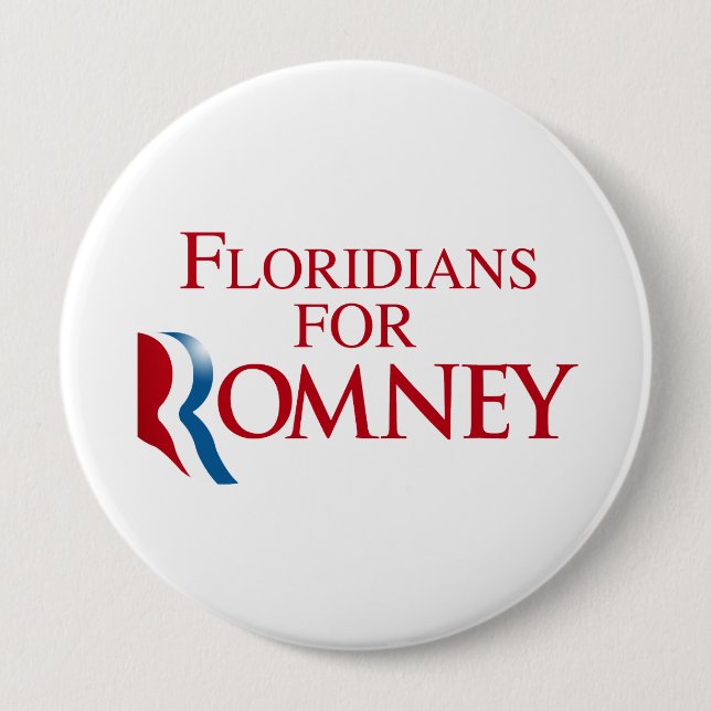 FLORIDIANS FOR ROMNEY.png Button (Front)