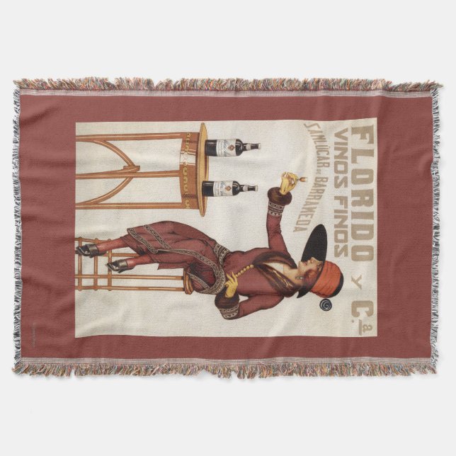 Florido Vinos Finos - Sanlucar de Barrameda Throw Blanket (Front)