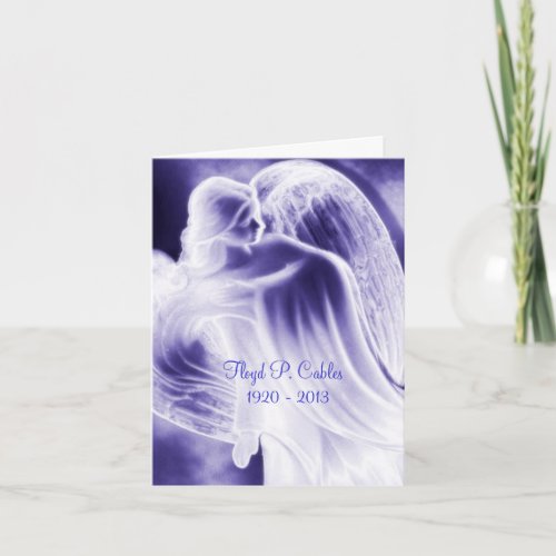 Florillas Blue Angel Sympathy Thank You Card