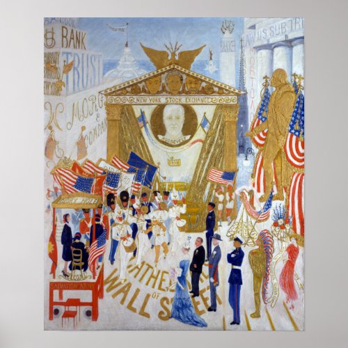 Florine Stettheimer The Cathedrals of Wall Street Poster