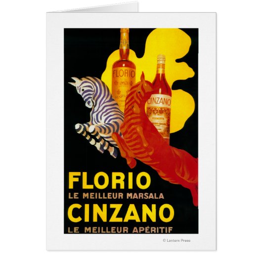 Florio Cinzano Vintage PosterEurope Cards (Front)