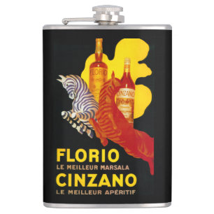 Florio Cinzano Vintage PosterEurope Flask