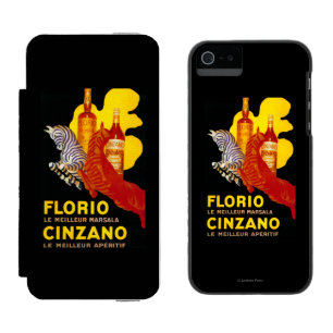 Florio Cinzano Vintage PosterEurope Wallet Case For iPhone SE/5/5s